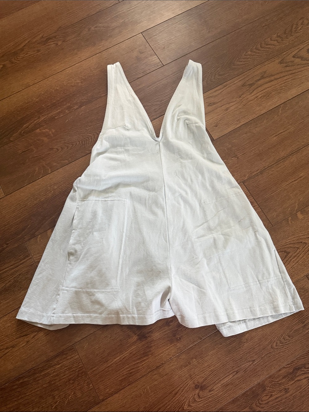 Free People White V-Neck Short Romper